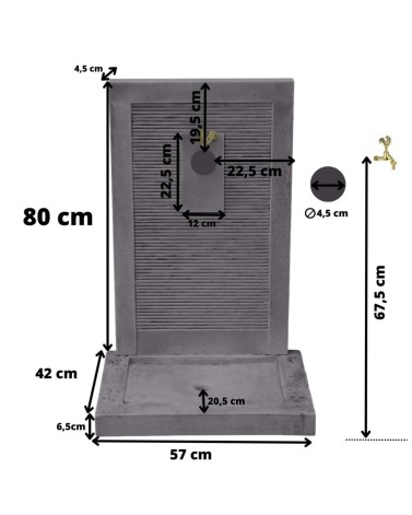 Fontaine de Jardin en Pierre Etna Grise Second Choix