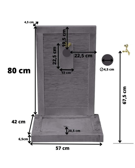 Fontaine de Jardin en Pierre Etna Grise Second Choix