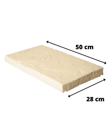 Couvertine Domus 50 x 28 x 4 cm Pierre
