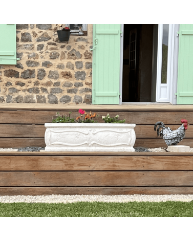 Jardinière en Pierre Rectangulaire 100 x 50 x 30 cm Vérone