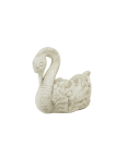 Statue de Jardin en Pierre Cygne avec pot de fleurs H.60 cm