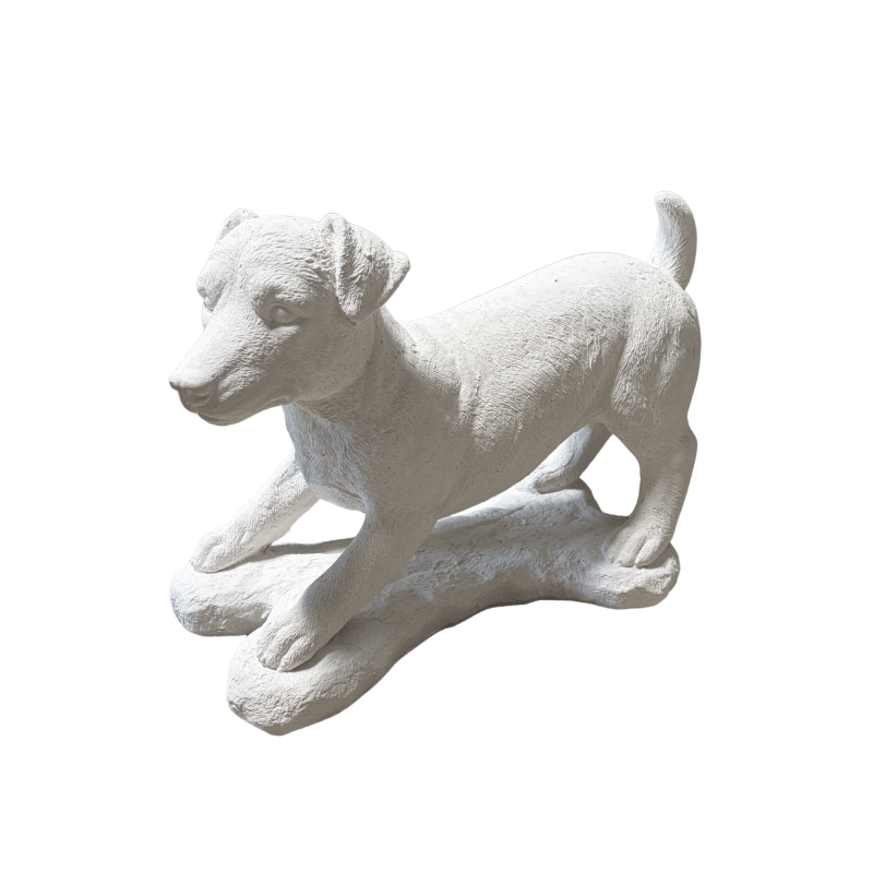 Statue de Jardin en Pierre Jack Russell H.27 cm Statue de Jardin en Pierre Jack Russell H.27 cm
