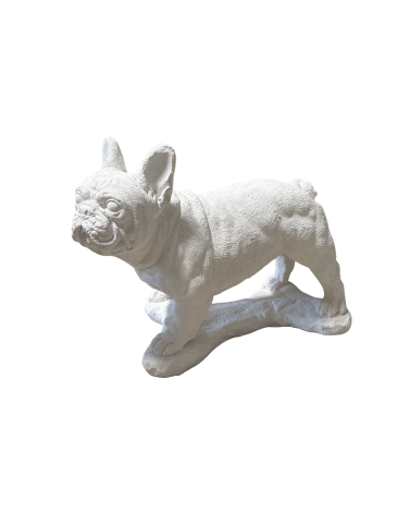Statue de Jardin en Pierre Bouledogue Français H.36 cm