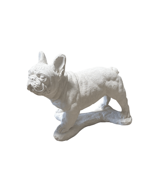 Statue de Jardin en Pierre Bouledogue Français H.36 cm