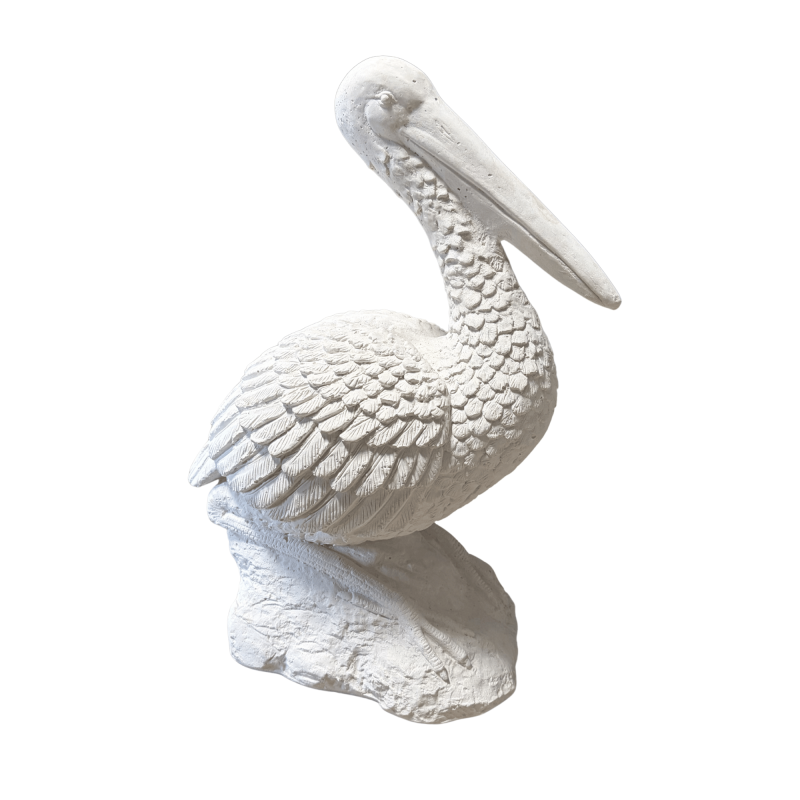 Statue de Jardin en Pierre Pelican H.60 cm Statue de Jardin en Pierre Pelican H.60 cm