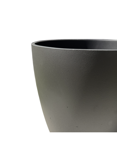 Pot de Fleurs Ciment 28 cm de Hauteur, 12 L Intérieur/Extérieur Anthracite