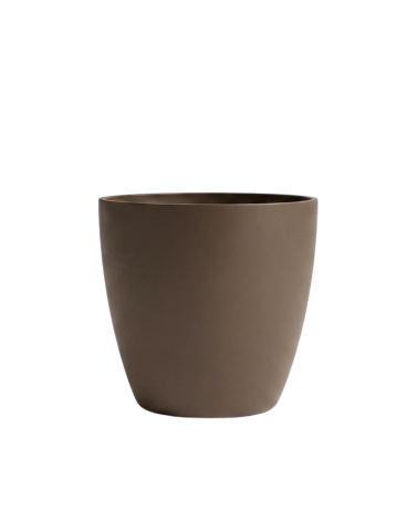 Pot de Fleurs Ciment 28 cm de Hauteur, 12 L Intérieur/Extérieur Marron