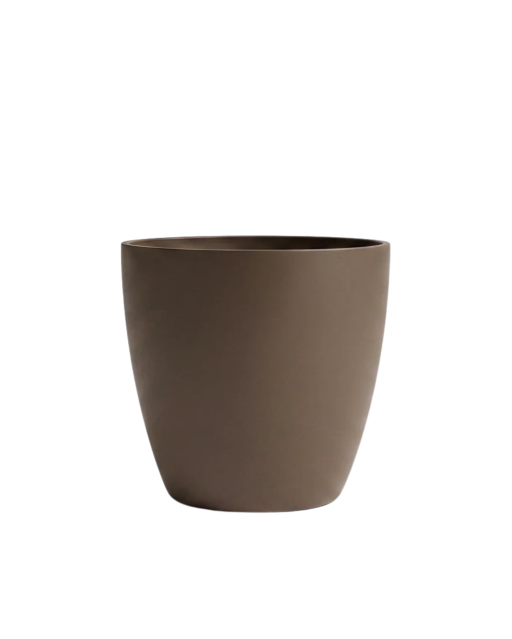 Pot de Fleurs Ciment 28 cm de Hauteur, 12 L Intérieur/Extérieur Marron