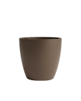 Pot de Fleurs Ciment 28 cm de Hauteur, 12 L Intérieur/Extérieur Marron