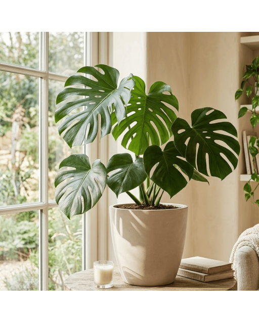Pot de Fleurs Ciment 28 cm de Hauteur, 12 L Intérieur/Extérieur Taupe