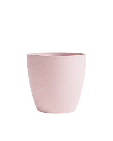 Pot de Fleurs Ciment 28 cm de Hauteur, 12 L Intérieur/Extérieur Saumon