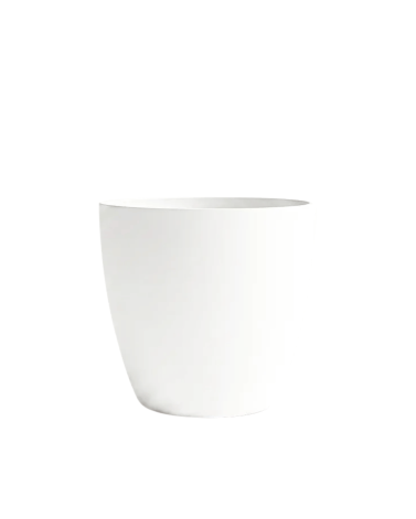 Pot de Fleurs Ciment 28 cm de Hauteur, 12 L Intérieur/Extérieur Blanc