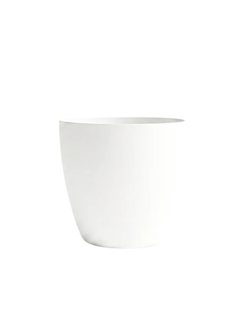 Pot de Fleurs Ciment 28 cm de Hauteur, 12 L Intérieur/Extérieur Blanc