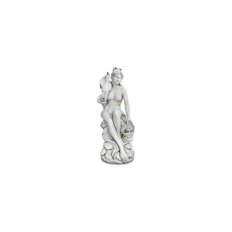 Statue de Jardin en Pierre Femme Au Coquillage