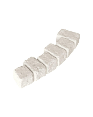Bordure Pavé Courbé 60 x 13 x 7 cm Ivoire