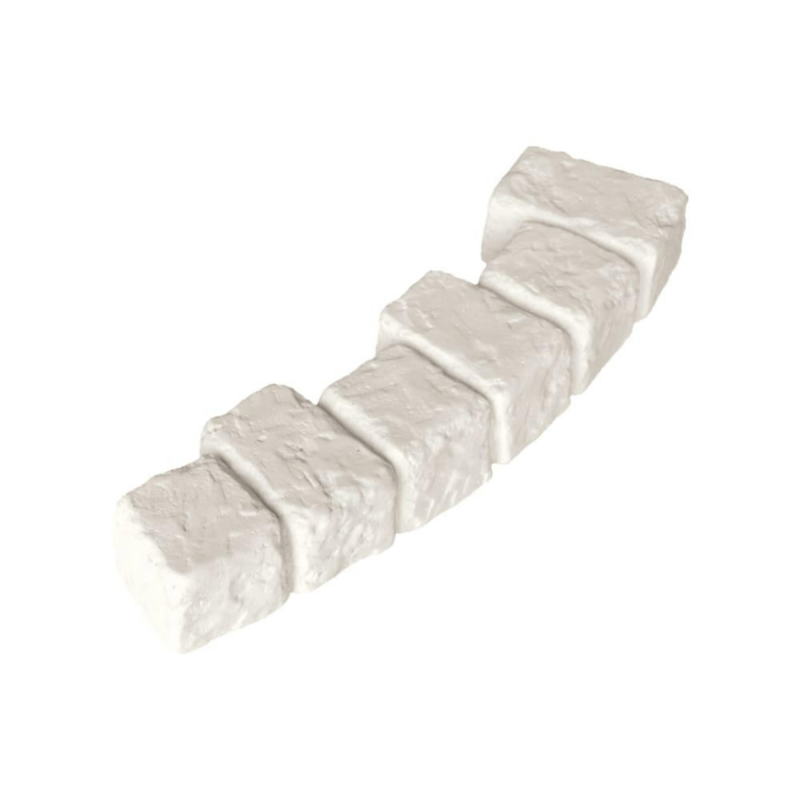 Bordure Pavé Courbé 60 x 13 x 7 cm Ivoire