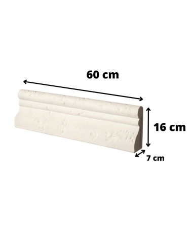 Bordure Chambord 60 x 16 x 7 cm Ivoire