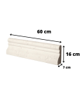 Bordure Chambord 60 x 16 x 7 cm Ivoire
