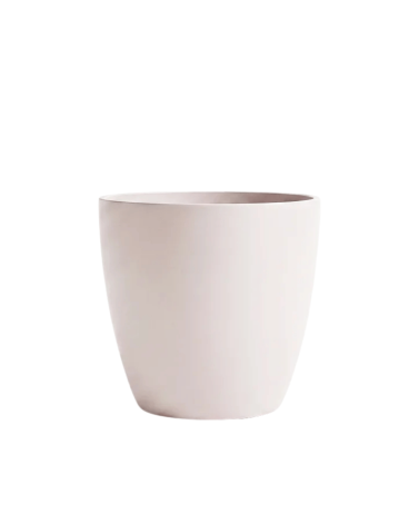 Pot de Fleurs Ciment 47 cm de Hauteur, 80 L Intérieur/Extérieur Taupe