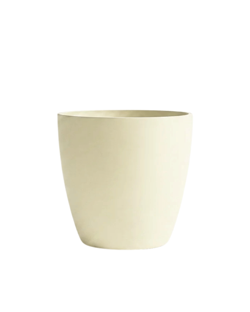 Pot de Fleurs Ciment 47 cm de Hauteur, 80 L Intérieur/Extérieur Kaki