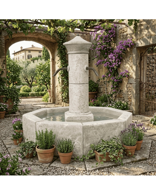 Fontaine de Jardin en Pierre Méridionale