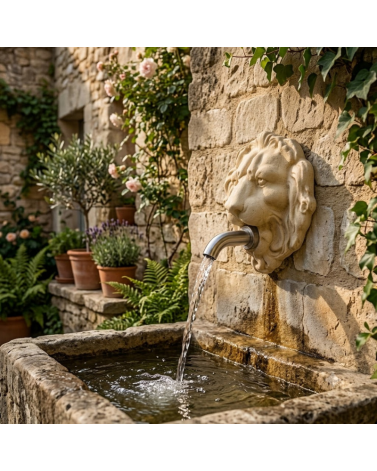 Rosace Gargouille Décorative pour Robinet Extérieur Tête de Lion