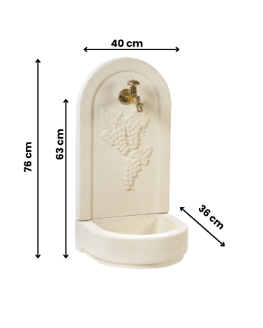 Fontaine de Jardin en Pierre Raisin