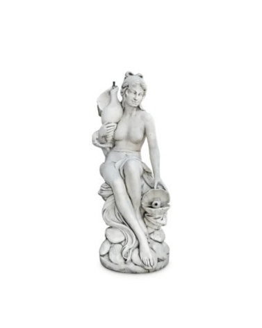 Statue de Jardin en Pierre Femme Au Coquillage H.125 cm