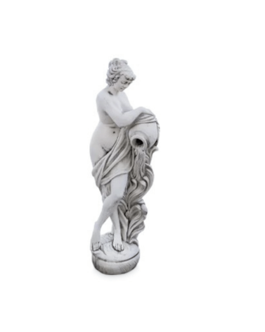 Statue de Jardin en Pierre Femme Versant une Cruche H.125 cm