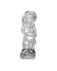 Statue de Jardin en Pierre Fillette avec Pot de Fleur H.65 cm