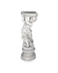Statue de Jardin en Pierre Socle pour Pot de Fleur H.65 cm Statue de Jardin en Pierre Socle pour Pot de Fleur H.65 cm