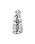 Statue de Jardin en Pierre Garçon sur son Rocher H.70 cm Statue de Jardin en Pierre Garçon sur son Rocher H.70 cm