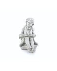 Statue de Jardin en Pierre Garçon Lisant un Livre H.75 cm Statue de Jardin en Pierre Garçon Lisant un Livre H.75 cm