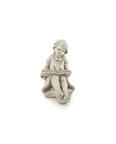 Statue pour décoration extérieure en pierre garçon lisant un livre