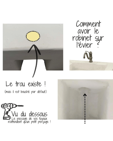 Évier en Pierre Reconstituée ModeneÉvier en Pierre Reconstituée Modene