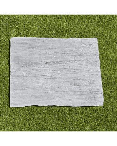 Pas Japonais Rectangulaire Imitation Schiste 40 x 30 x 2,5 cm Gris