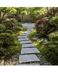 Pas Japonais Rectangulaire 40 x 30 x 2,5 cm Gris