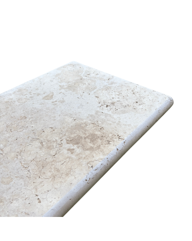 Margelle Bord Rond Travertin 1er Choix 100 x 33 x 3 cm
