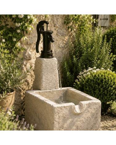 Fontaine de Jardin en Pierre Rétro