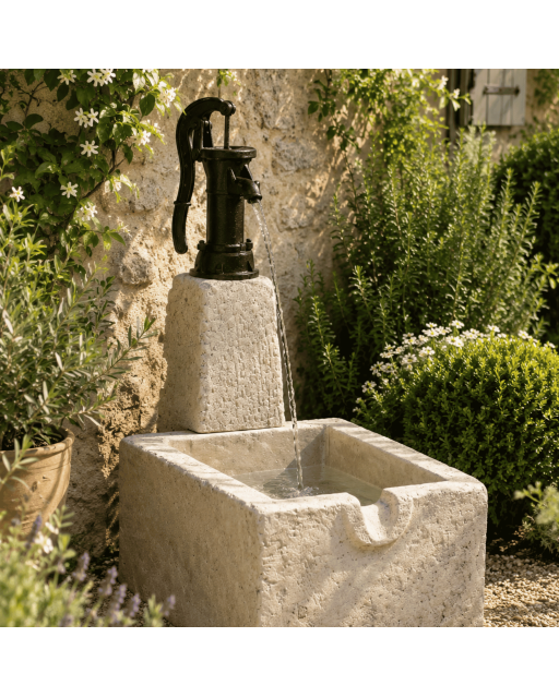 Fontaine de Jardin en Pierre Rétro