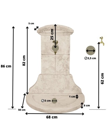 Fontaine de Jardin en Pierre Chantilly