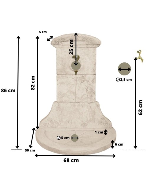 Fontaine de Jardin en Pierre Chantilly