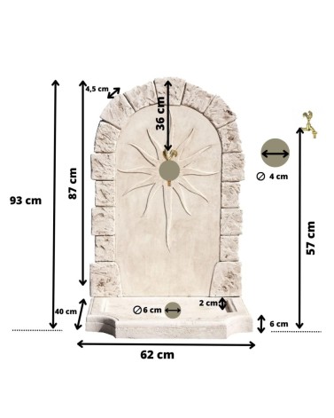 Fontaine de Jardin en Pierre Calypso