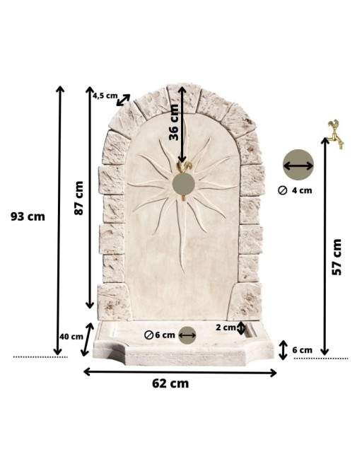 Fontaine de Jardin en Pierre Calypso