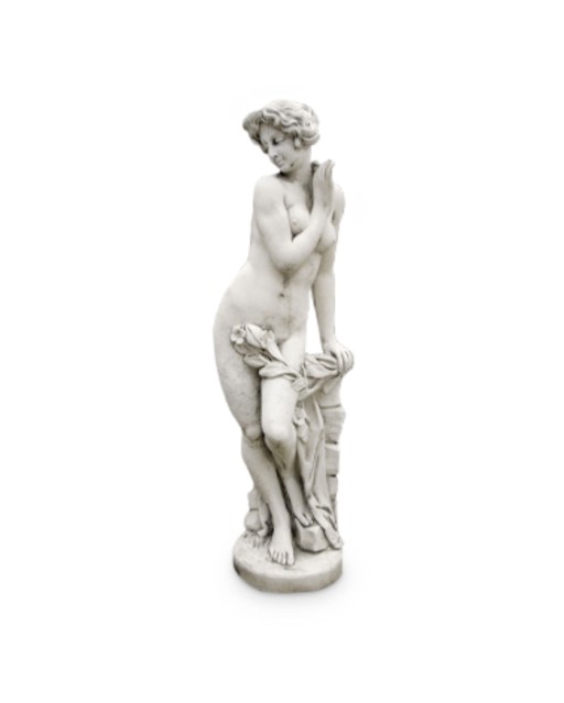 Statue de Jardin en Pierre Femme Assise sur un Arbre