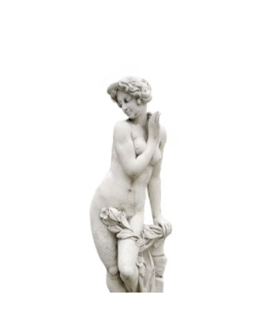 Statue de Jardin en Pierre Femme Assise sur un Arbre