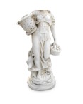 Statue de Jardin en Pierre XL Fille avec deux paniers