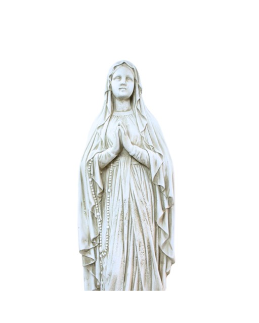 Statue de Jardin en Pierre La vierge Marie Notre Dame de Lourdes