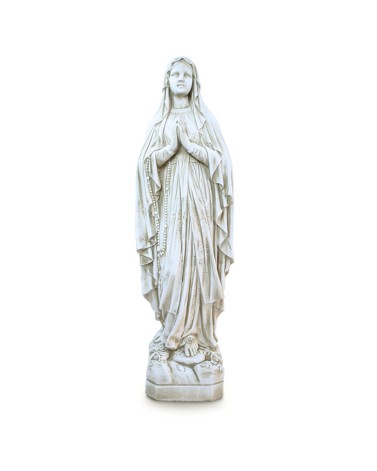 Statue de Jardin en Pierre La vierge Marie Notre Dame de Lourdes