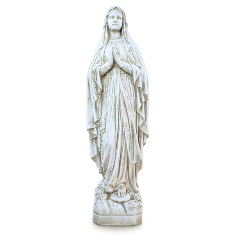 Statue de Jardin en Pierre La vierge Marie Notre Dame de Lourdes